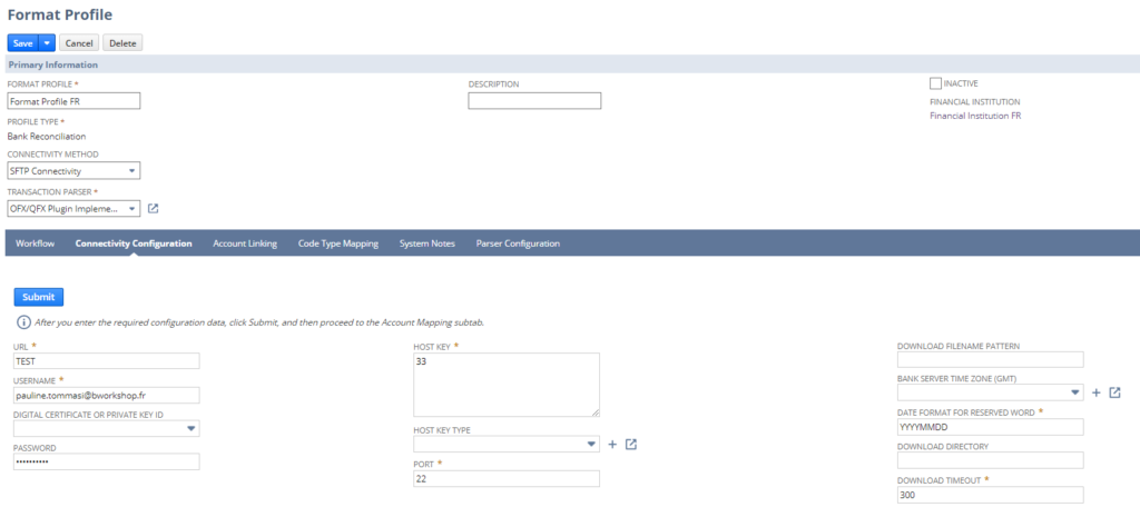 Import automatique des relevés bancaires | NetSuite release 2020.2