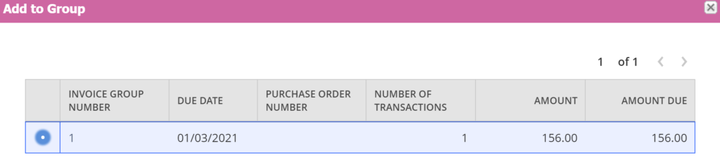 The grouping of invoices​ 2