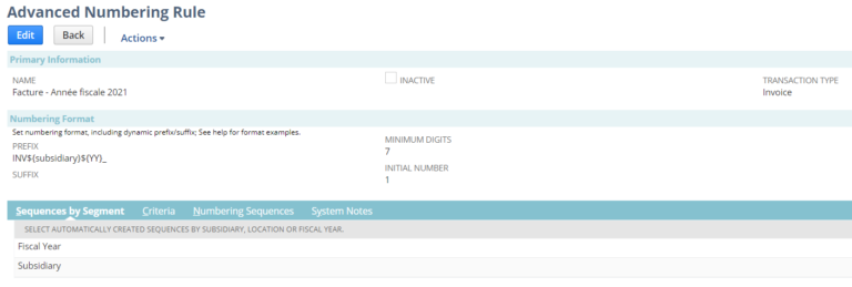 Advanced numbering of accounting documents​ 2