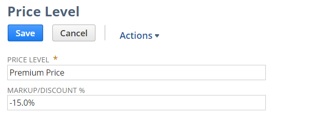 pricing in netsuite