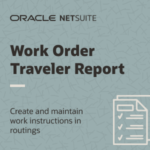 Work order traveler report