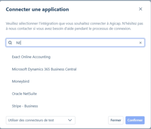 Connectivite API Agicap